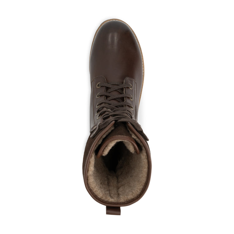 Jostedal Men - Lace-up boots - Wool-lined - Dark brown UPS
