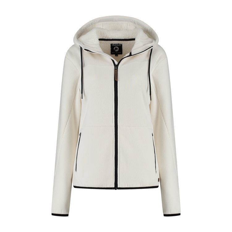 Kirsten Women - Hooded Cardigan - Fleece - Off white F