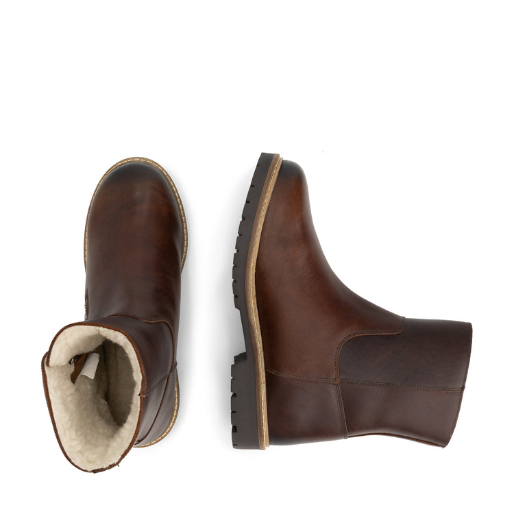 Vilsted Women - Ankle boots - Wool-lined - Dark brown UPD