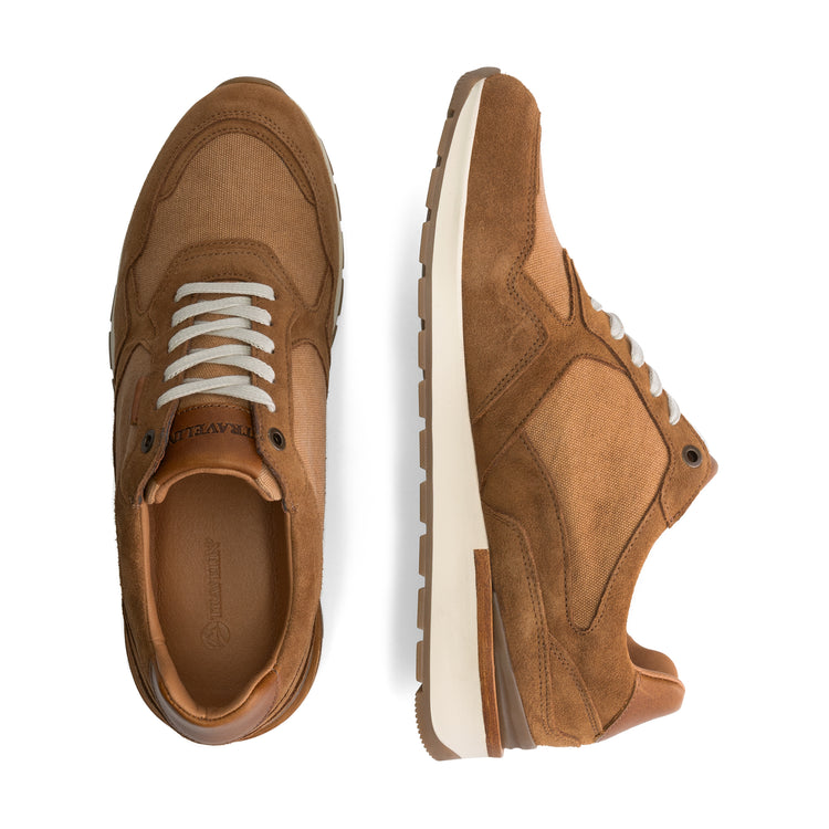 Newberry Men - Sneakers - Canvas and suede - Cognac UPD