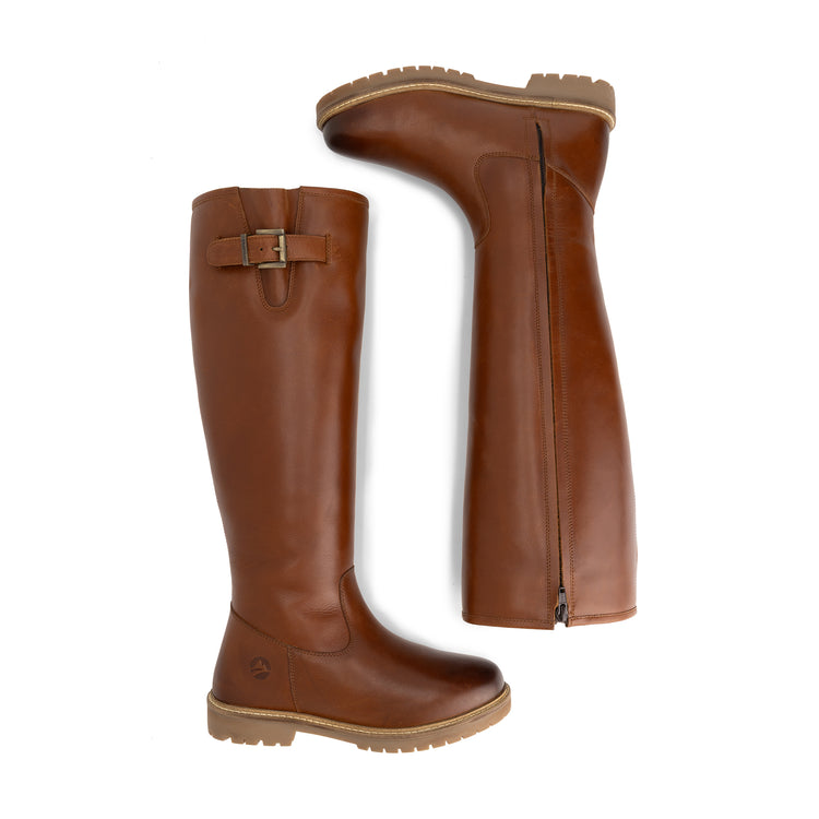 Dannemare Women - High boots - Wool-lined - Cognac UPD