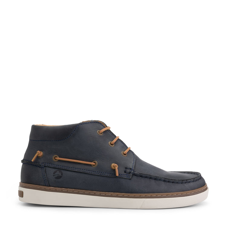 Helford Men - Mid lace-up shoes - Leather - Navy R