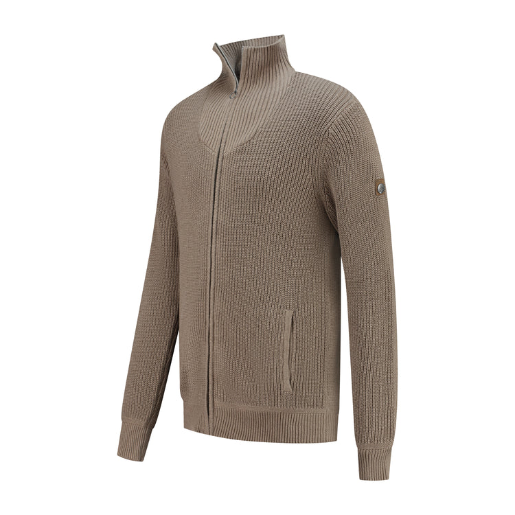 Snowdon Men - Cardigan - Cashmere blend - Sand FL