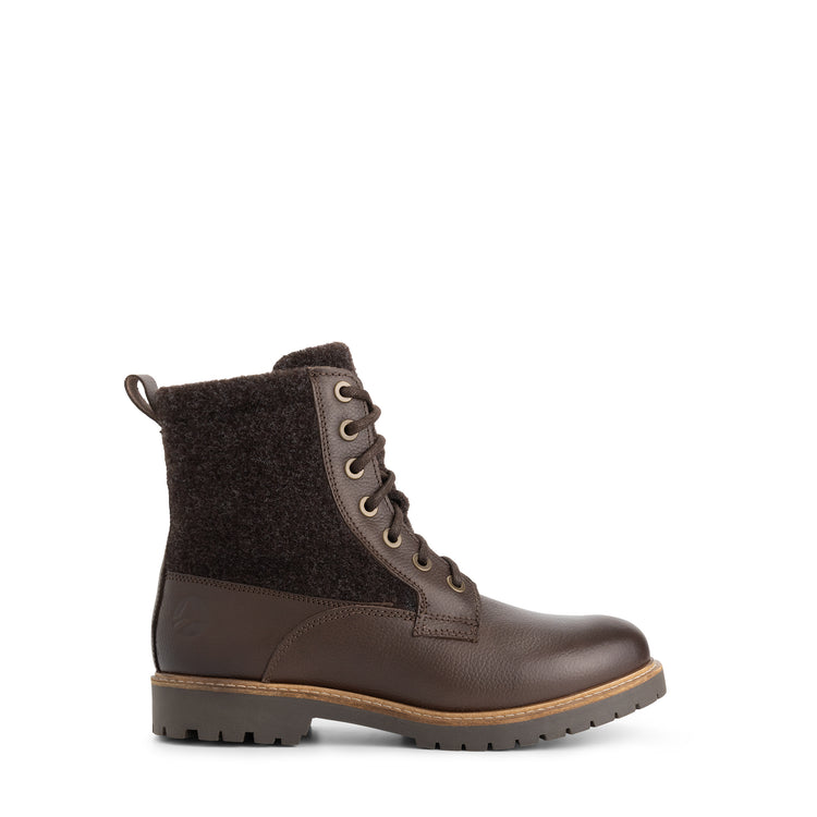 Folge Women - Lace-up boots - Wool/Felt - Dark brown R