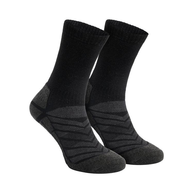 Travelin’ Bran Unisex 2-pack hiking socks – Seamless & breathable – Black ACC1