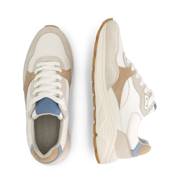 Rayleigh Women - Sneakers - Leather - Sand/Blue UPD