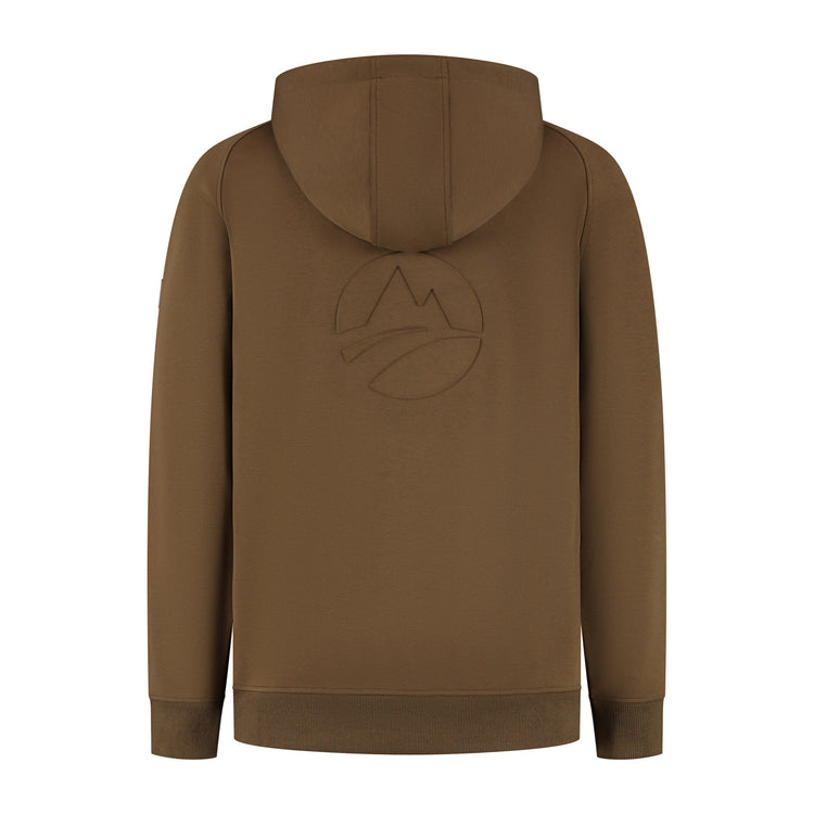 Steffen Men - Hooded Cardigan - Sweat - Brown B