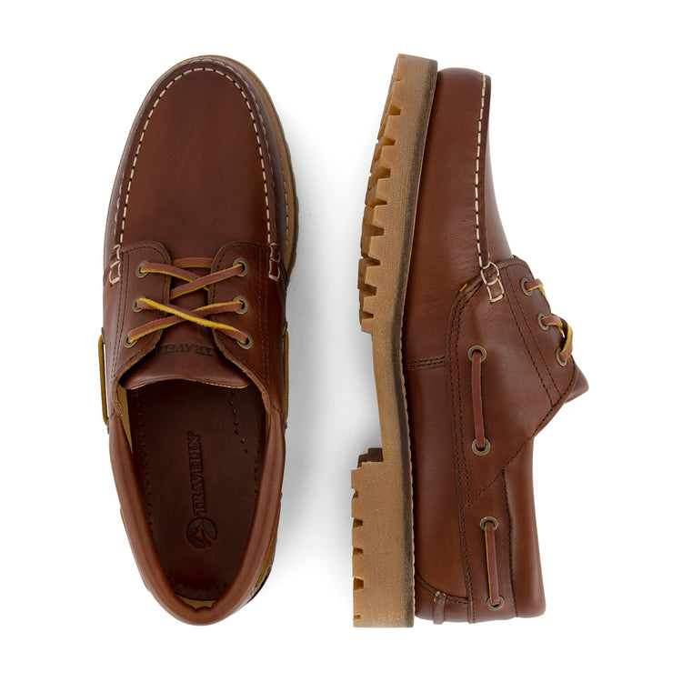 Plymouth Men - Boat shoes - Leather - Brown UPD