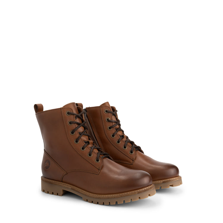 Norrland Men - Lace-up boots - Wool-lined - Cognac FRD