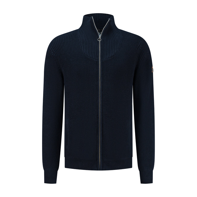 Snowdon Men - Cardigan - Cashmere blend - Navy F
