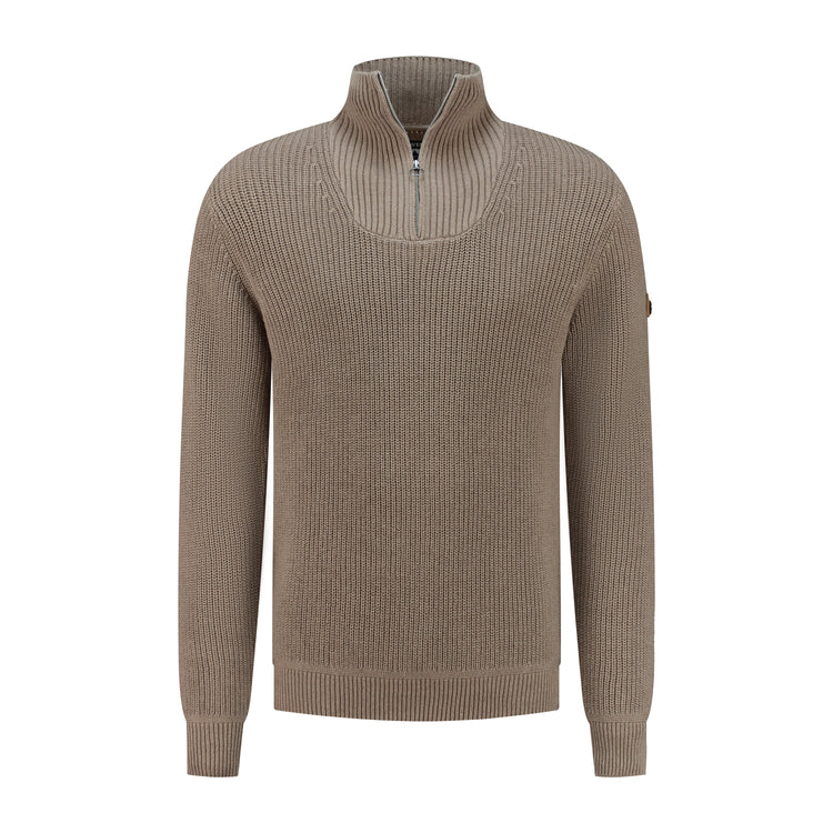 Brecon Men - Sweater - Cashmere blend - Sand F
