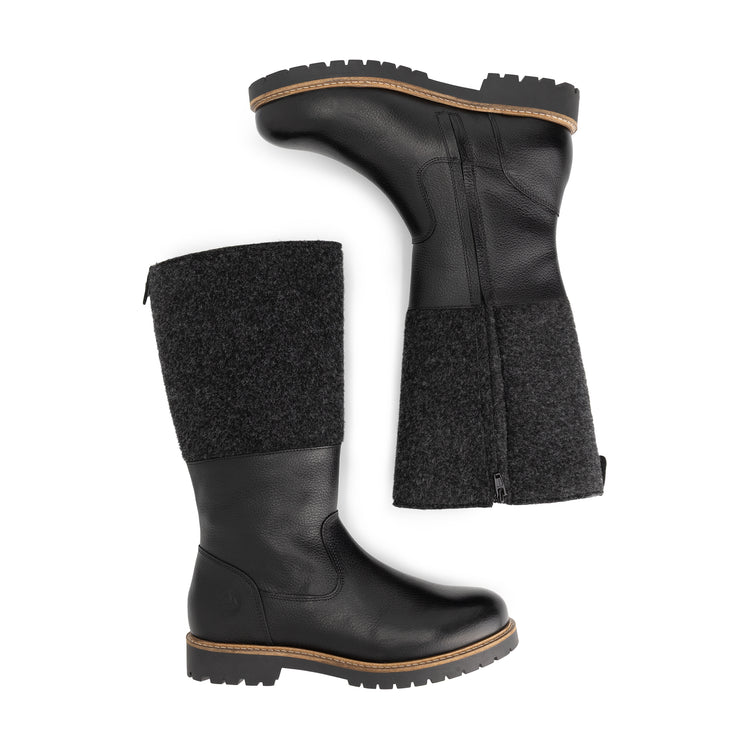 Skive Women - High boots - Wool/Felt - Black UPD