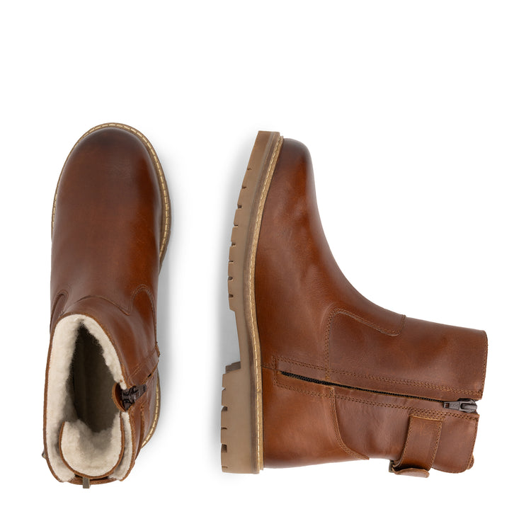 Tingvoll Women - Ankle boots - Wool-lined - Cognac UPD