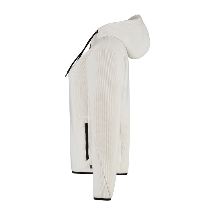 Kirsten Women - Hooded Cardigan - Fleece - Off white L