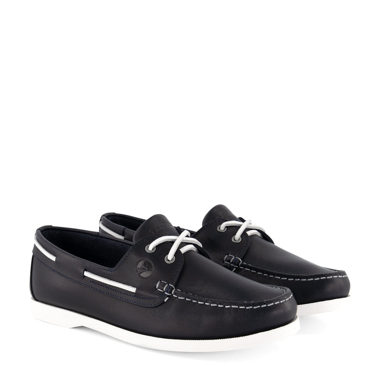 Exmouth Men - Boat shoes - Leather - Blue FRD
