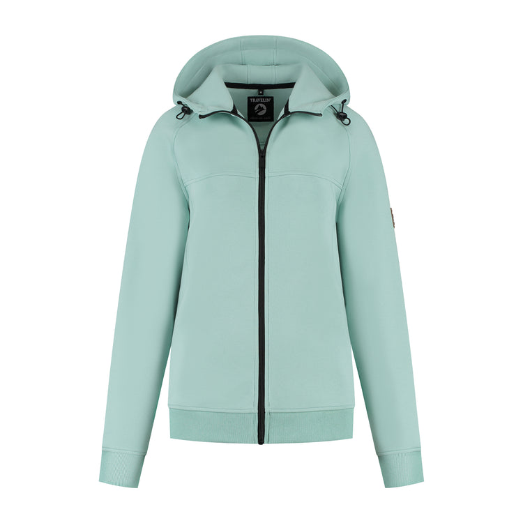 Sanna Women - Outdoor cardigan - Sweater - Green F