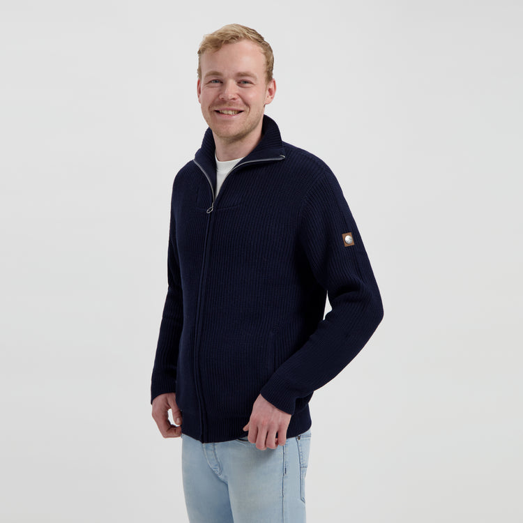 Snowdon Men - Cardigan - Cashmere blend - Navy MV