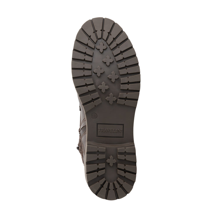 Folge Women - Lace-up boots - Wool/Felt - Dark brown UNS