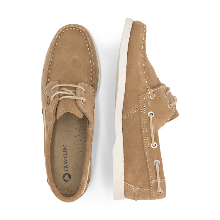 Penzance Men - Boat shoes - Suede - Light brown UPD