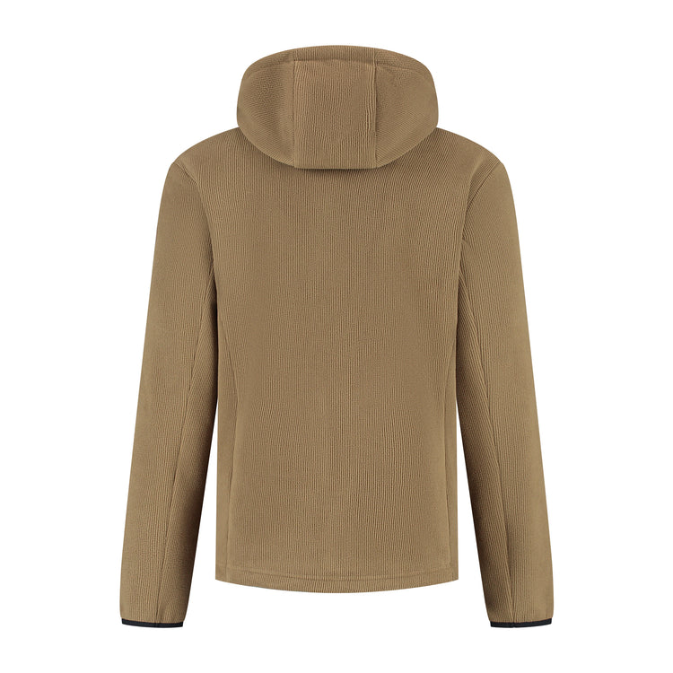 Karlson Men - Hooded Cardigan - Fleece - Brown B