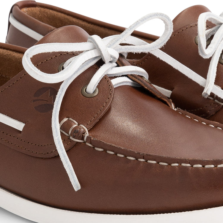 Eidfjord Men - Boat shoes - Leather - Brown DFW