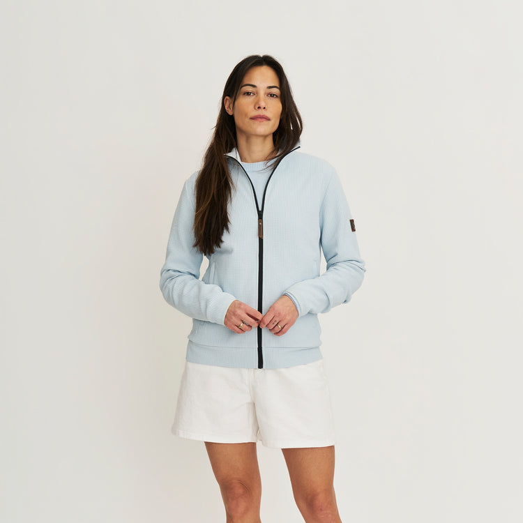 Pia Women - Outdoor cardigan - Light blue MV