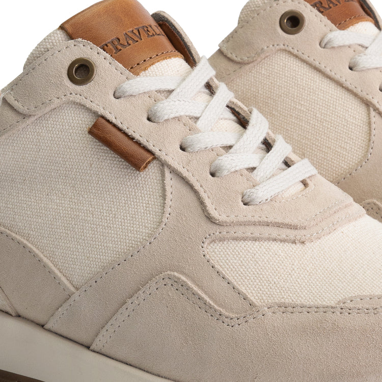 Newberry Men - Sneakers - Canvas and suede - White DFW