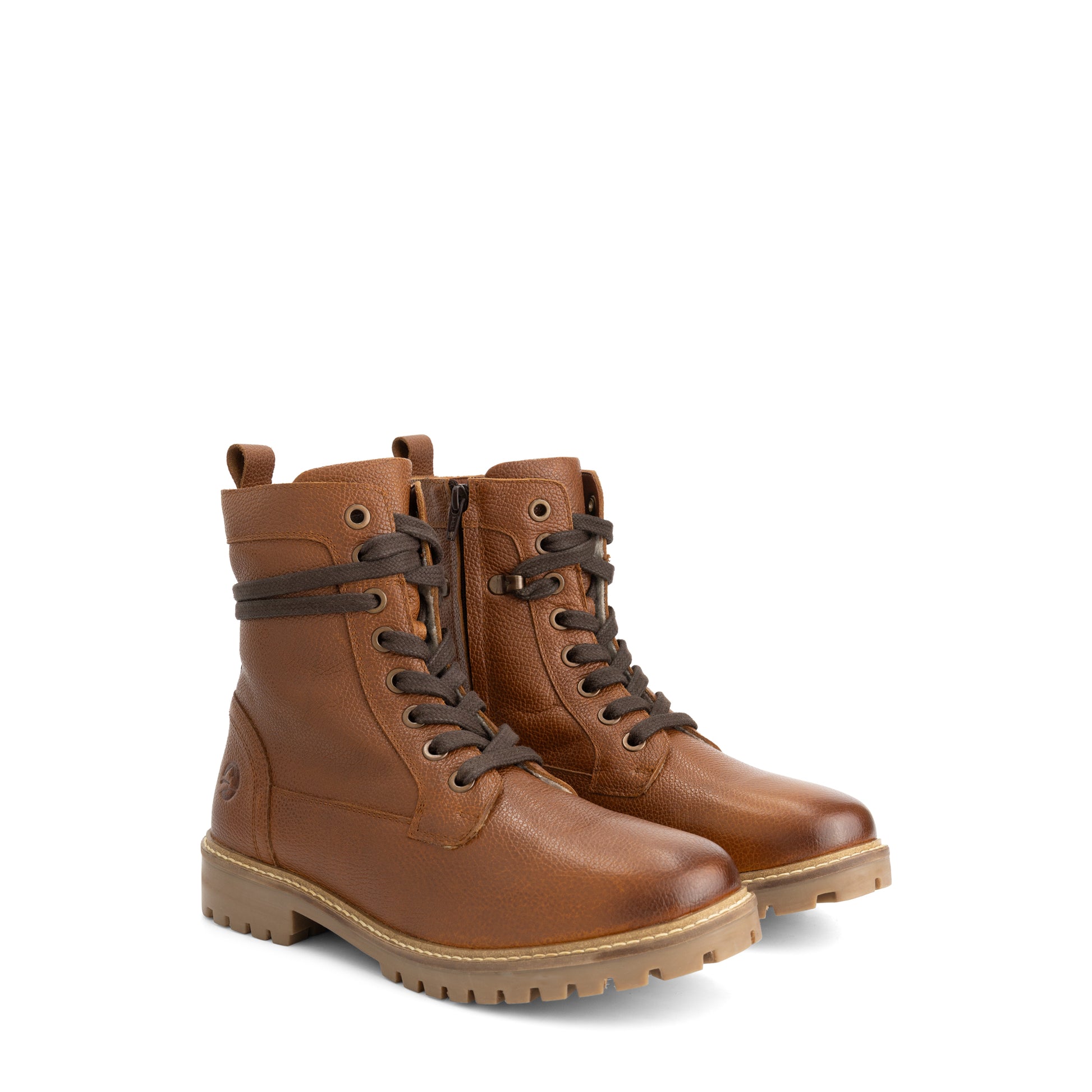 Trongsberg Men - Lace-up boots - Wool-lined - Cognac FRD