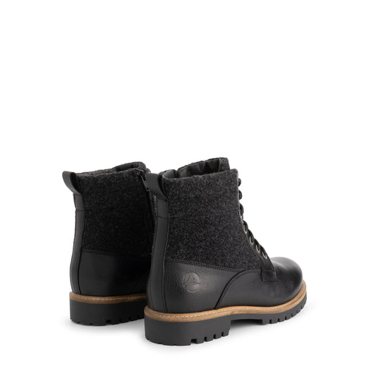 Enningdal Men - Lace-up boots - Wool/Felt - Black BD