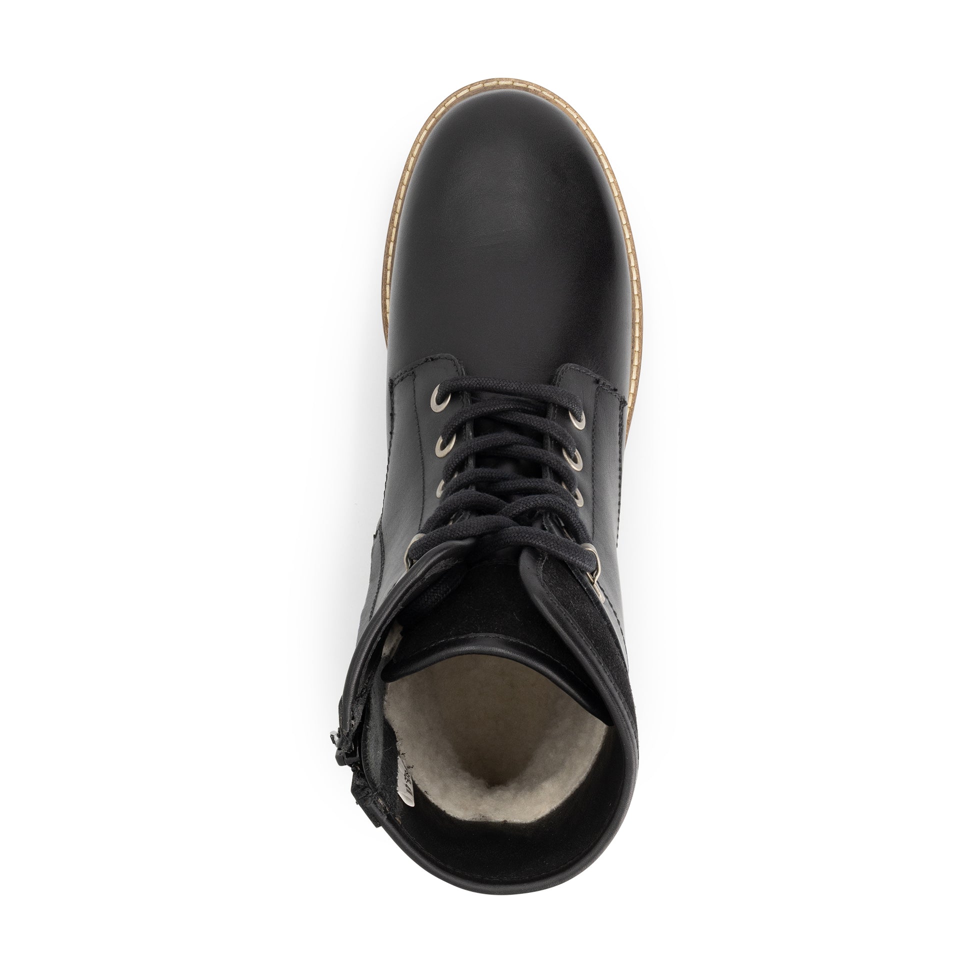 Langdets Men - Lace-up boots - Wool-lined - Black UPS