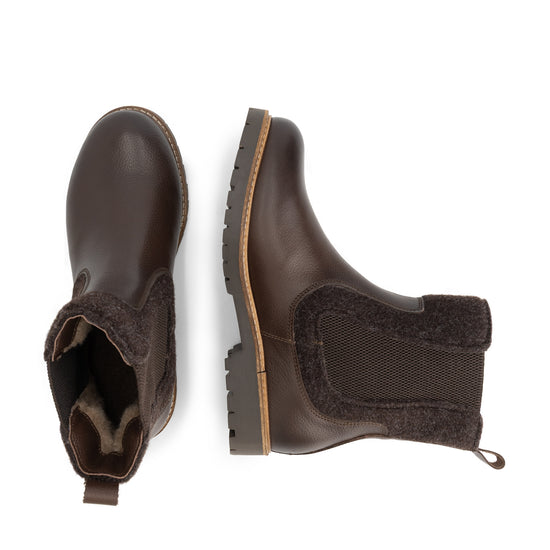 Okstindal Women - Chelsea boots - Wool/Felt - Dark brown UPD