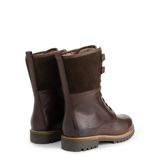 Jostedal Men - Lace-up boots - Wool-lined - Dark brown BD
