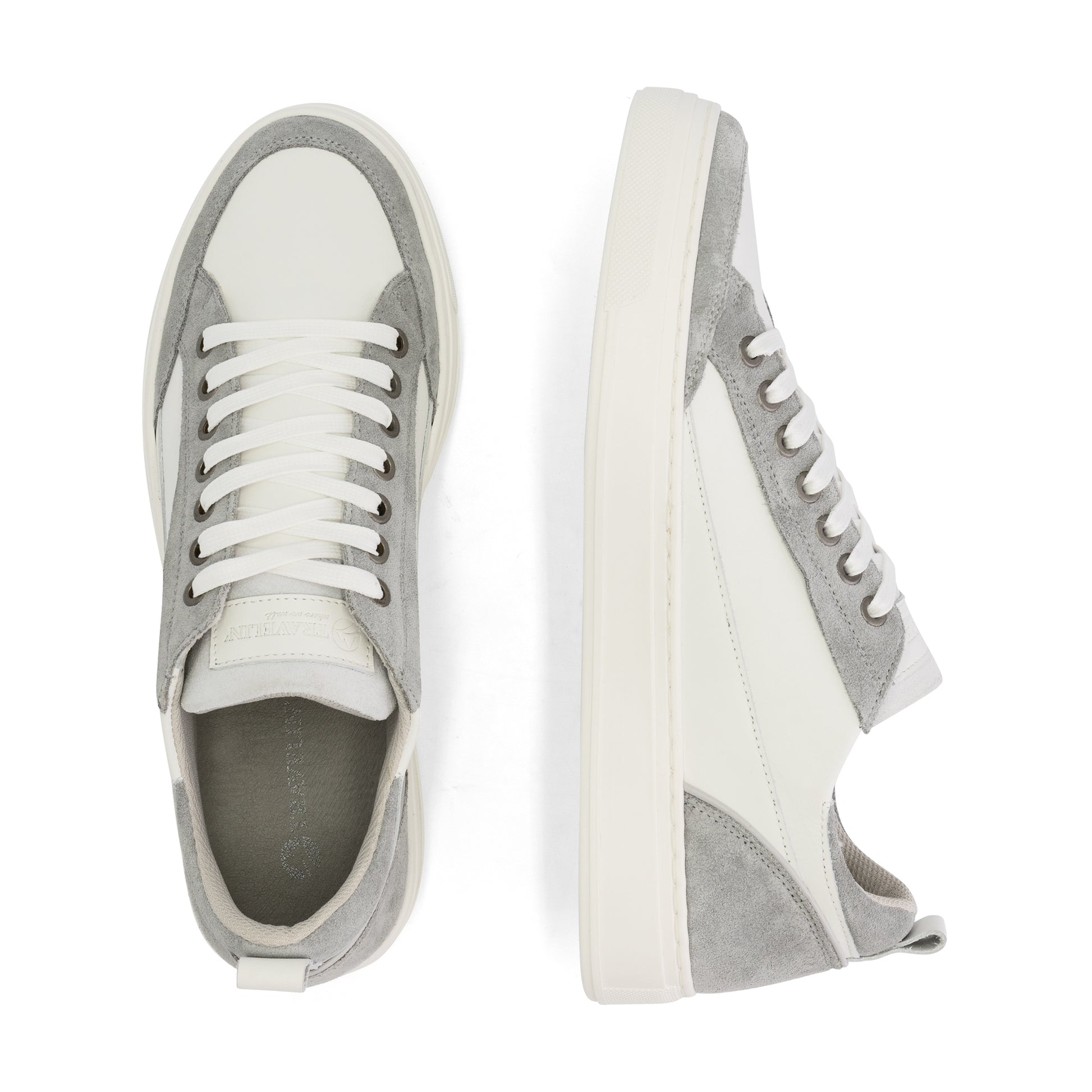 Croft Men - Sneakers - Leather - White/Grey UPD