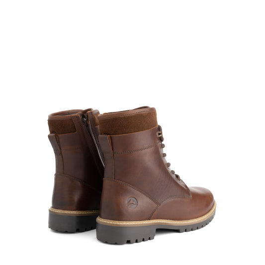 Langdets Men - Lace-up boots - Wool-lined - Dark brown BD