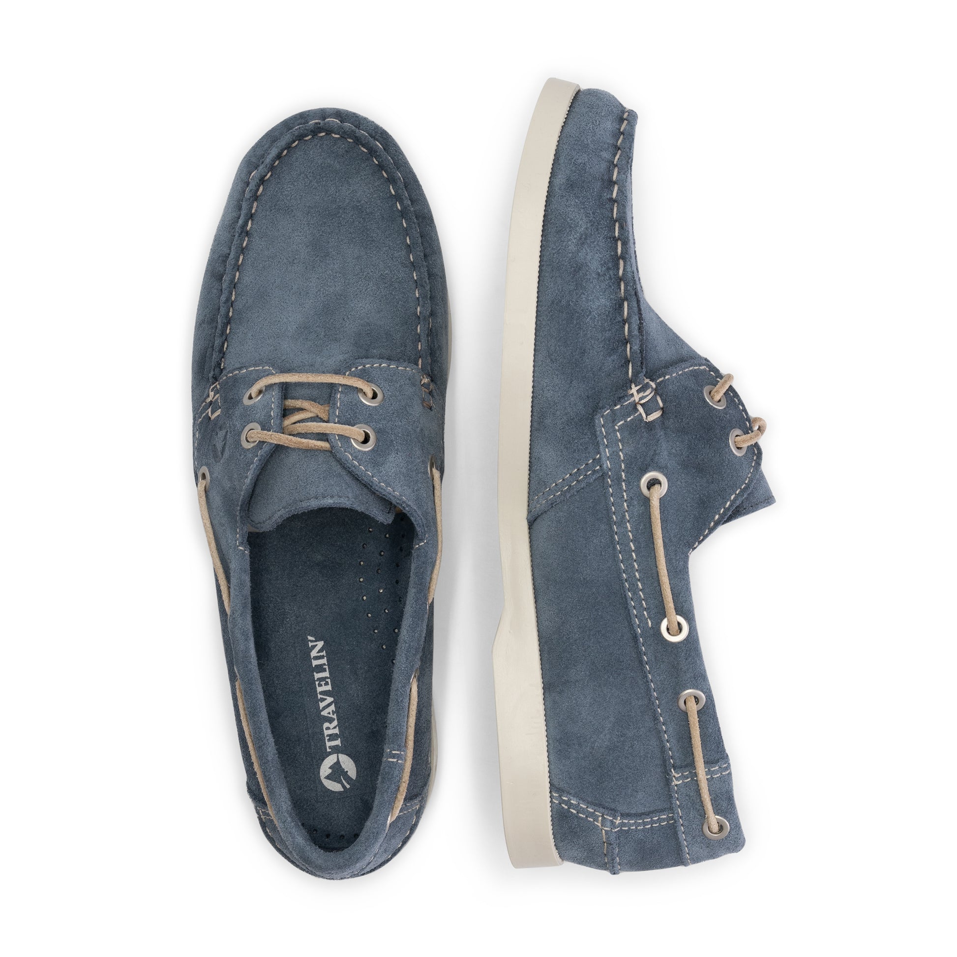 Penzance Men - Boat shoes - Suede - Blue UPD