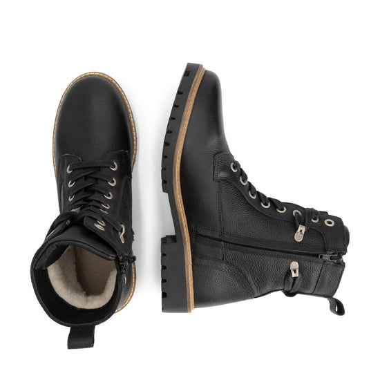 Trongsberg Men - Lace-up boots - Wool-lined - Black UPD