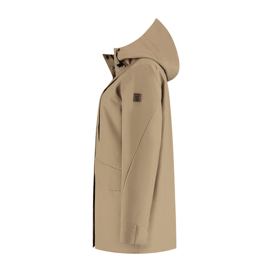 Leyla Women - Hardshell jacket - Waterproof - Light brown L