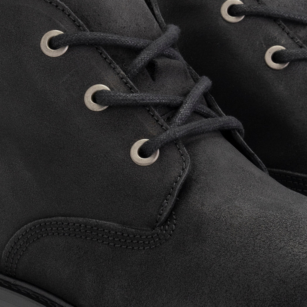 Thorning Men - Lace-up boots - Suede - Black DFW