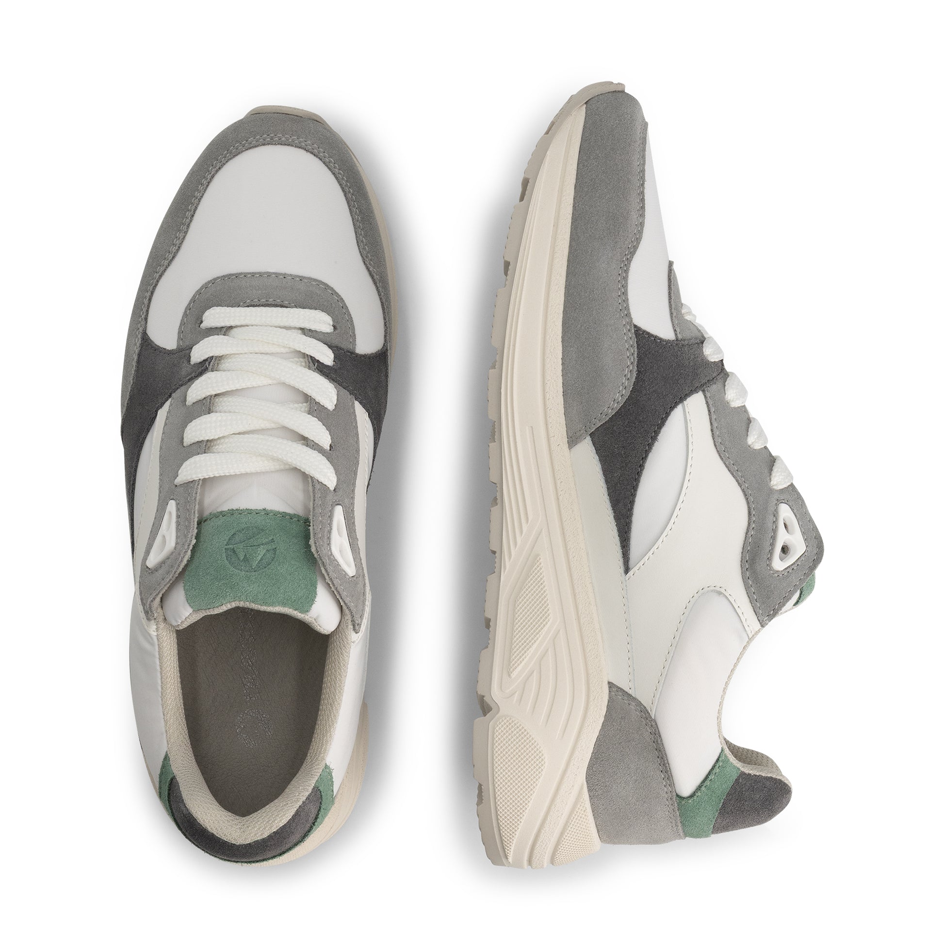 Rayleigh Women - Sneakers - Leather - Grey/Green UPD