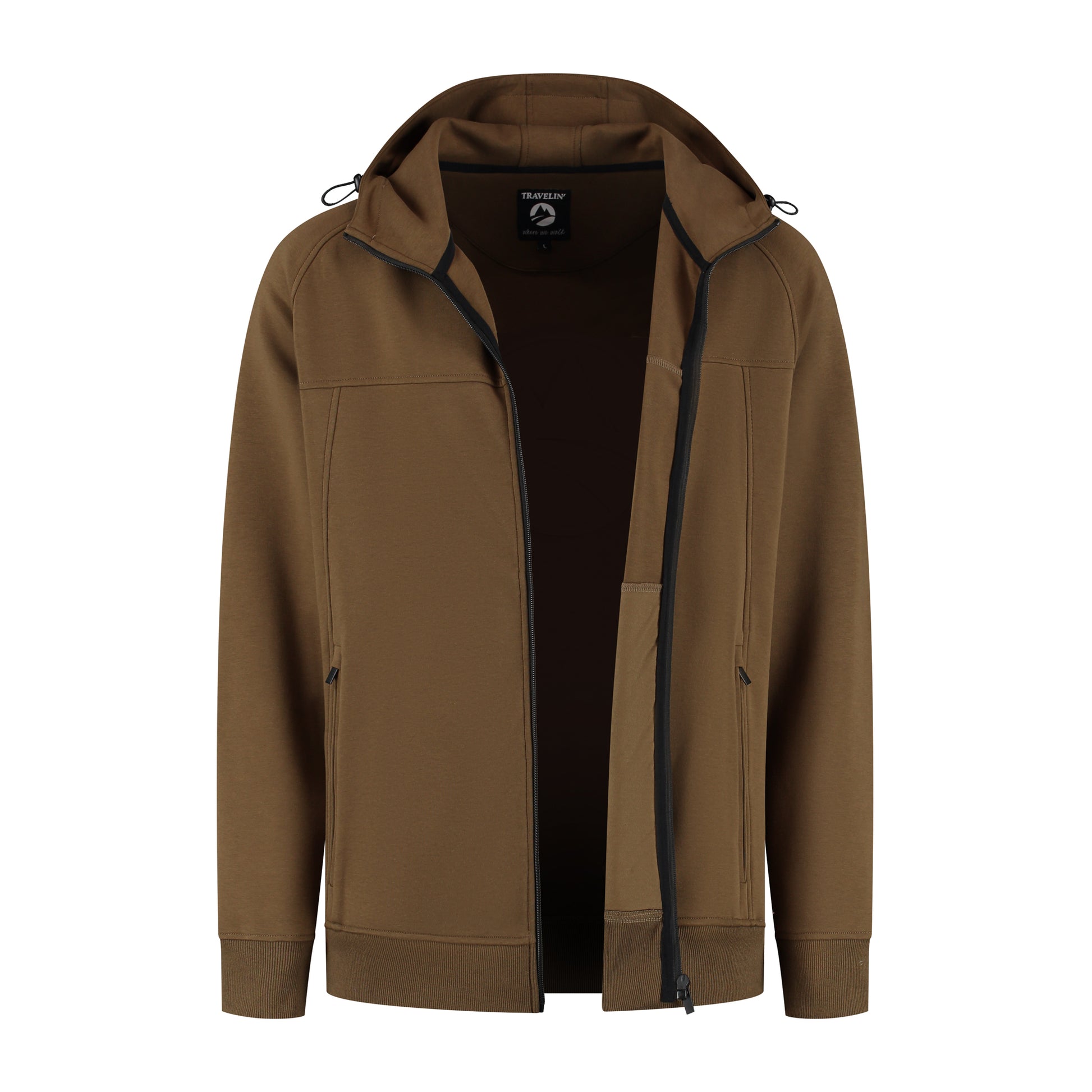 Steffen Men - Hooded Cardigan - Sweat - Brown CVO