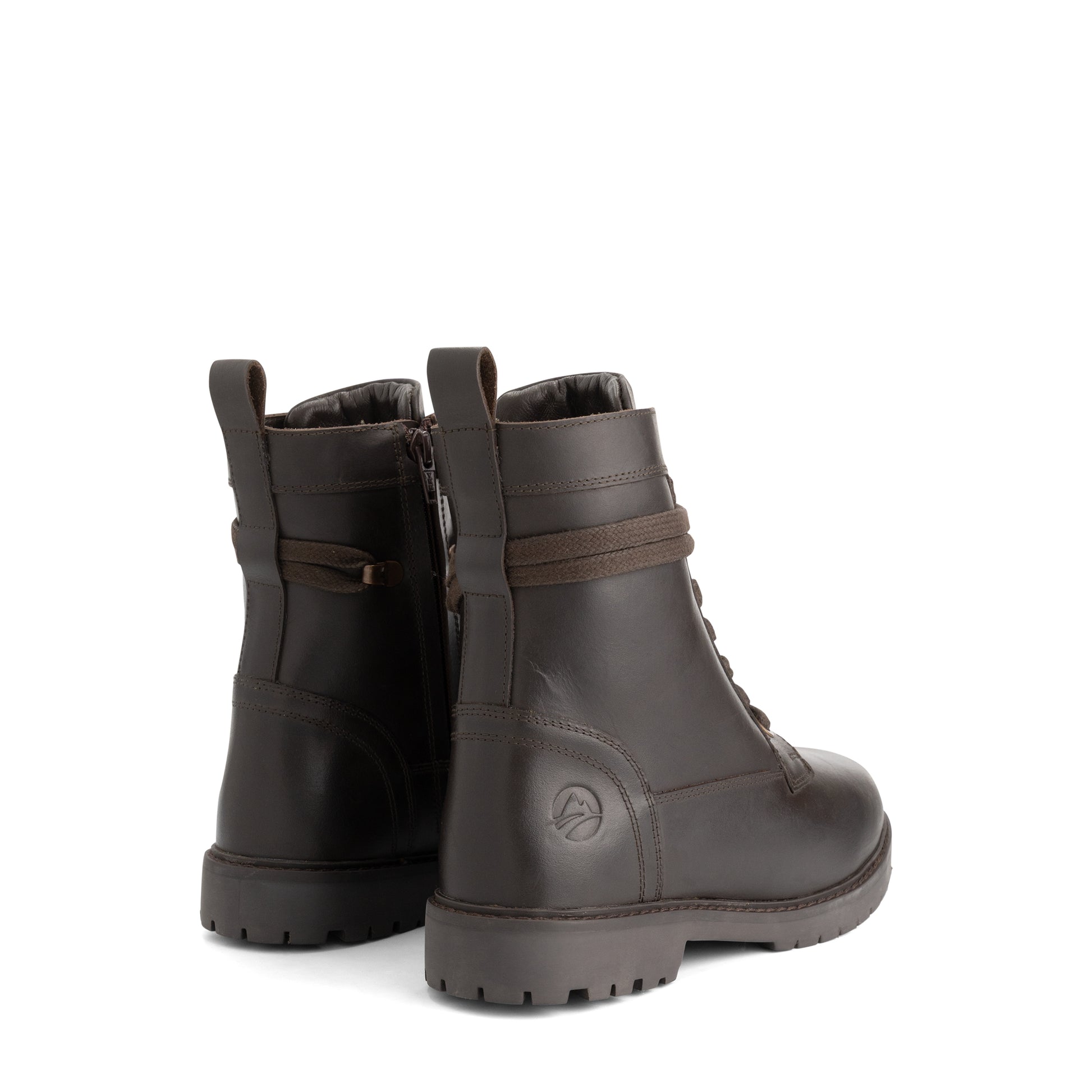 Kafjord Women - Lace-up boots - Wool-lined - Dark brown BD