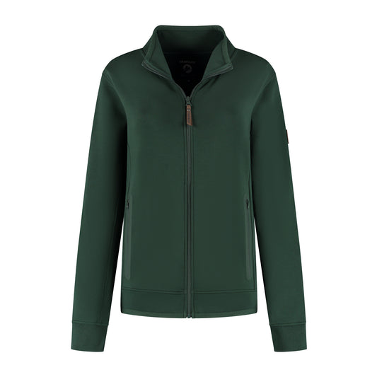 Olia Women - Outdoor Cardigan - Sweat - Dark green F
