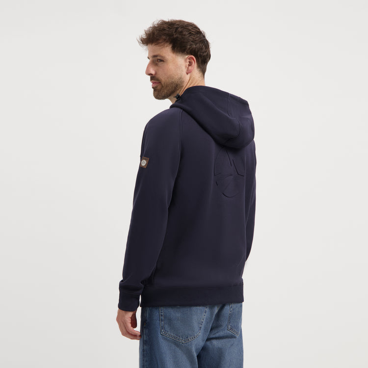 Steffen Men - Hooded Cardigan - Sweat - Navy MV