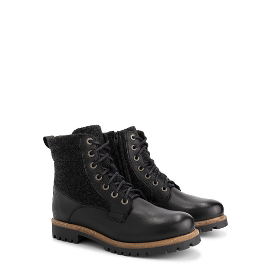 Enningdal Men - Lace-up boots - Wool/Felt - Black FRD