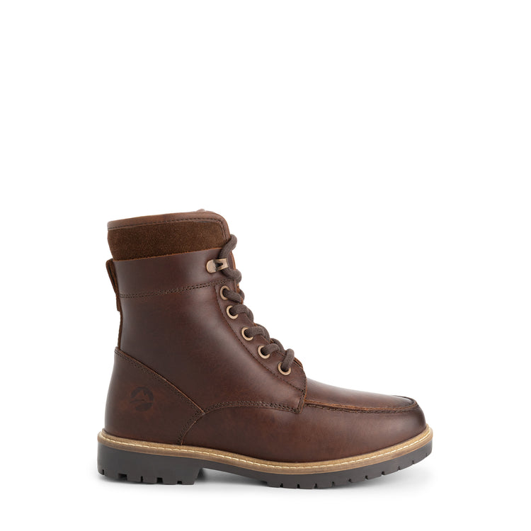 Tronstad Women - Lace-up boots - Wool-lined - Dark brown R