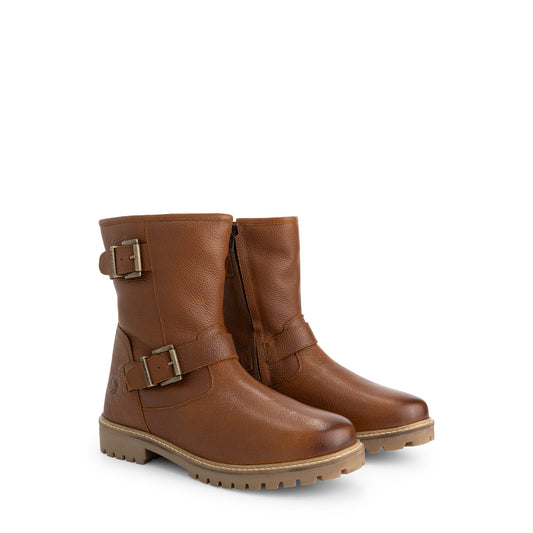 Skelde Men - Biker boots - Wool-lined - Cognac FRD