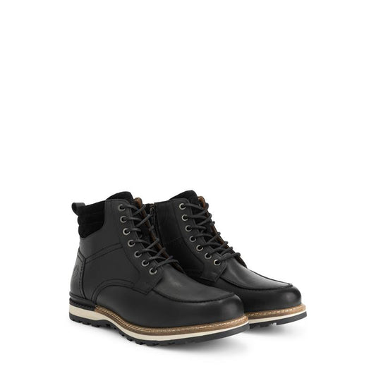 Lindved Men - Lace-up boots - Wool-lined - Black FRD