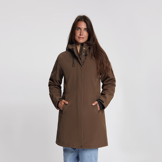 Elinor Women - Softshell Jacket - Waterproof - Dark Brown MV