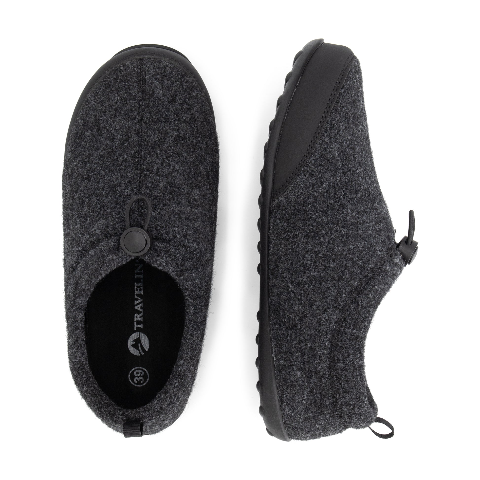 Back2Home Women - House slippers - Wool - Dark grey UPD