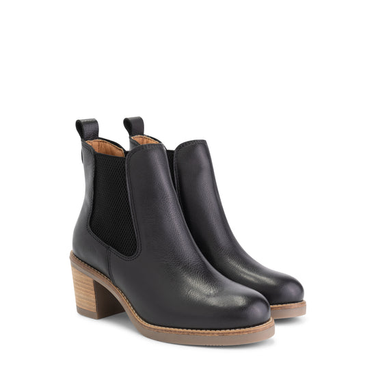 Ivry - Chelsea boot with heel - Women - Black FRD